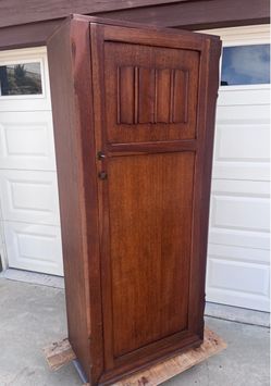 Vintage armour closet cabinet pantry solid wood excellent condition
