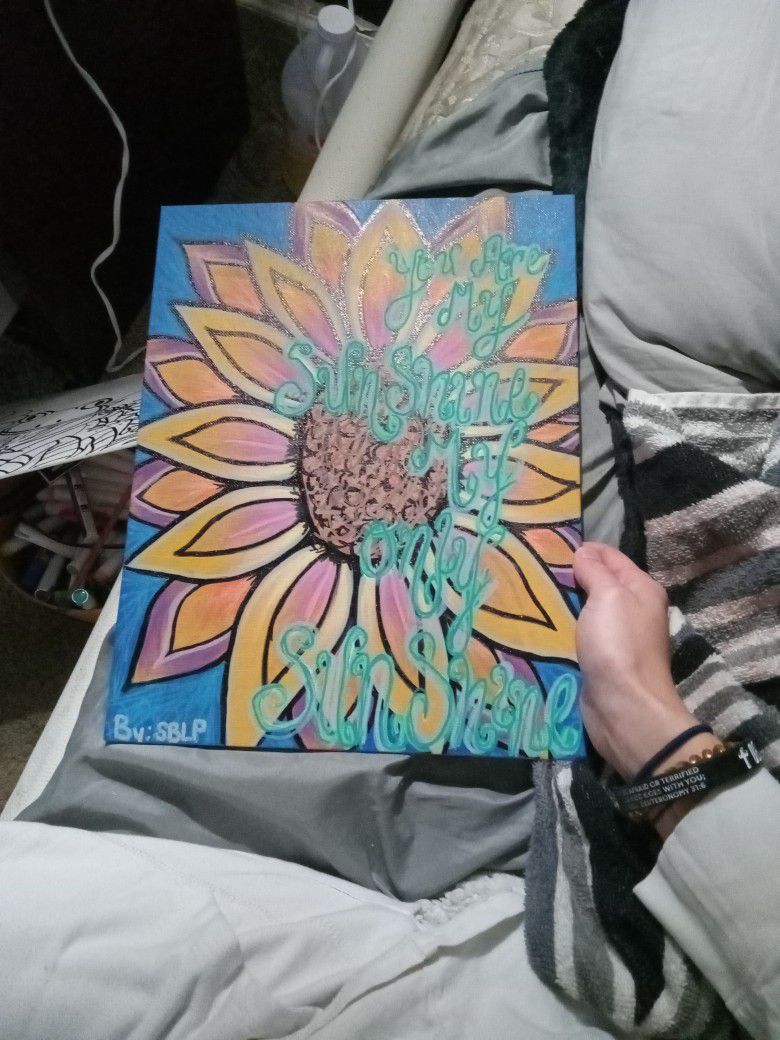 Sunflower Acrylic Painting 