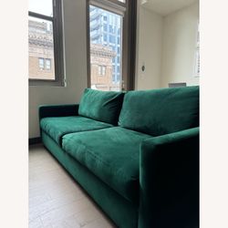 Apt2B Green Velvet Sofa 