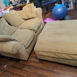 Love Seat With Ottoman