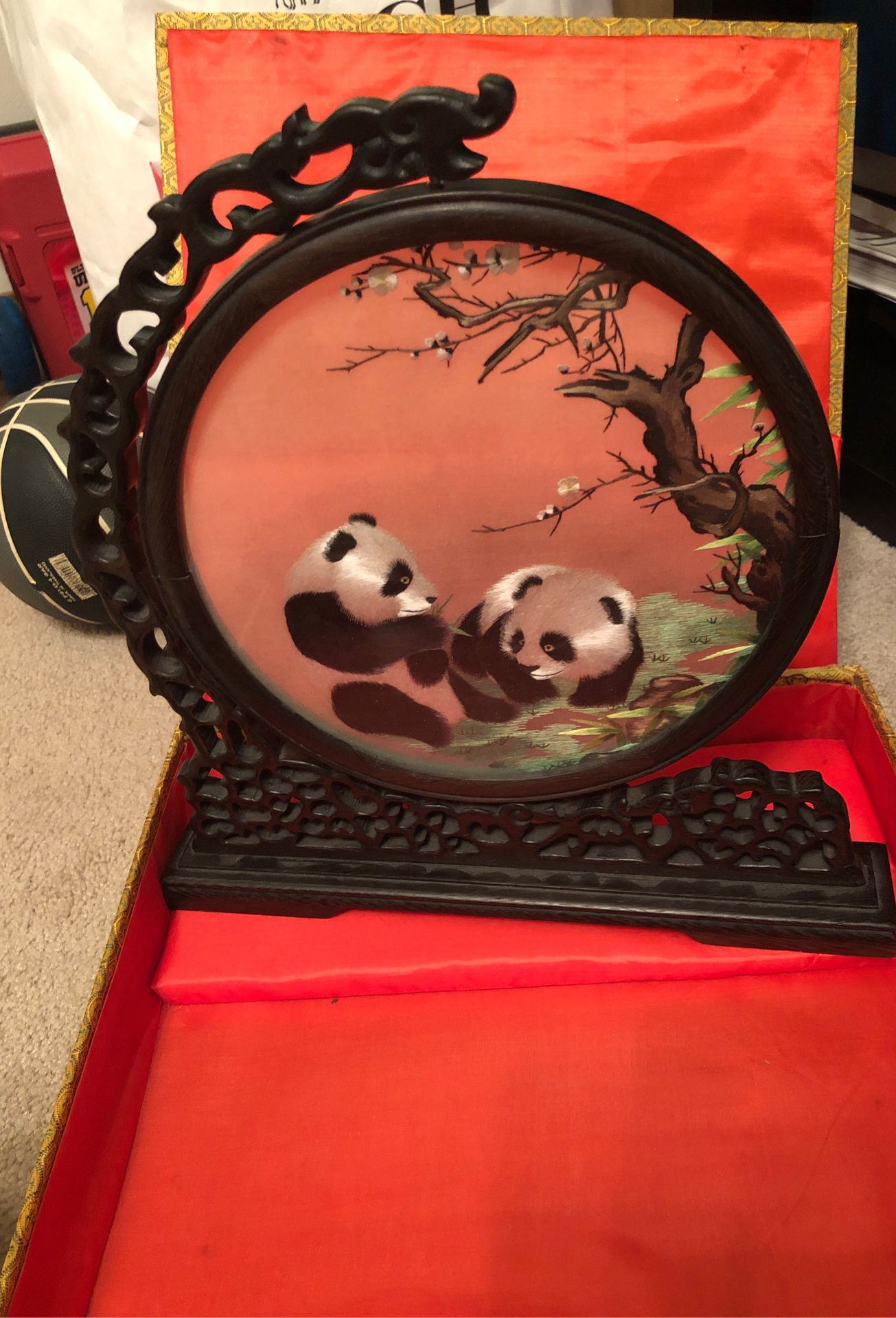 Authentic Panda double sided Xiang embroidery