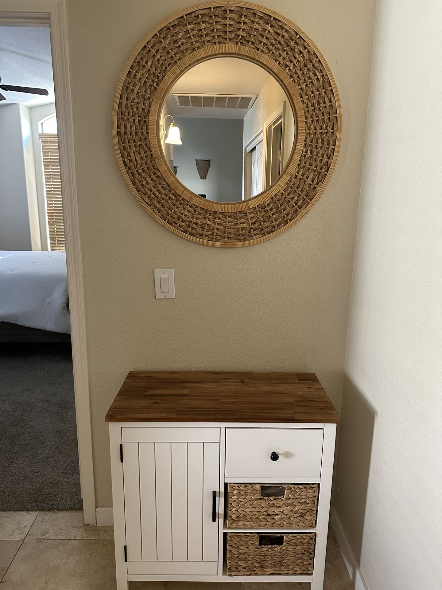 Cabinet And Mirror