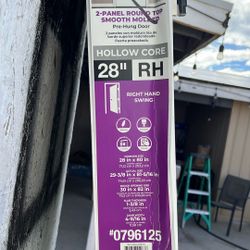 2 Right hand Pre Hung Doors 28x80
