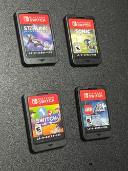 Nintendo switch games 1 2 starlink Sonic LEGO Jurassic World switch console handheld