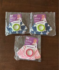 (3) BeeBaby Bandana Bib with Snap-On Teether – 3 Pack