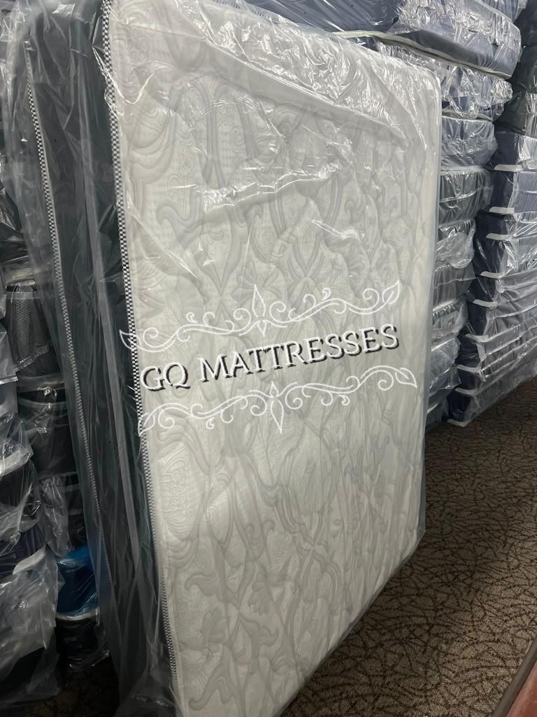 QUEEN SIZE PILLOW TOP MATTRESS AND BOX SPRING SET. TWIN, FULL AND KING SIZES AVAILABLE