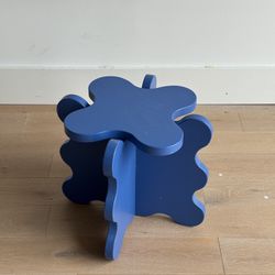 Gustaf Westman “Curvy Table Mini” Blue Sculptural Stool / Side Table