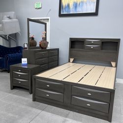 4pc Queen Bedroom Set 🩶🩶🩶