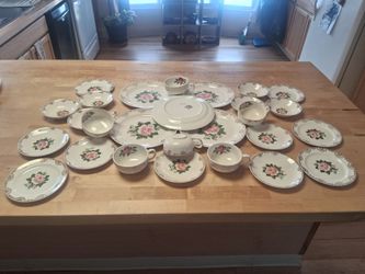 40's American Rose China By Paden Pottery. 22kt Gold Trimmed.
