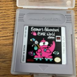 Nintendo Gameboy Boomer's Adventure In Asmik World game with plastic vase.   Pre-Owned works good