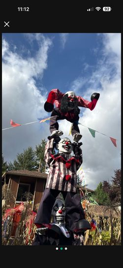 12 Ft Halloween Animated Clowns 🤡