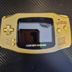 Gold Gameboy Advance With New Backlite Screen