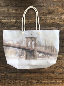 Brooklyn Bridge Fog Weekender Tote Bag