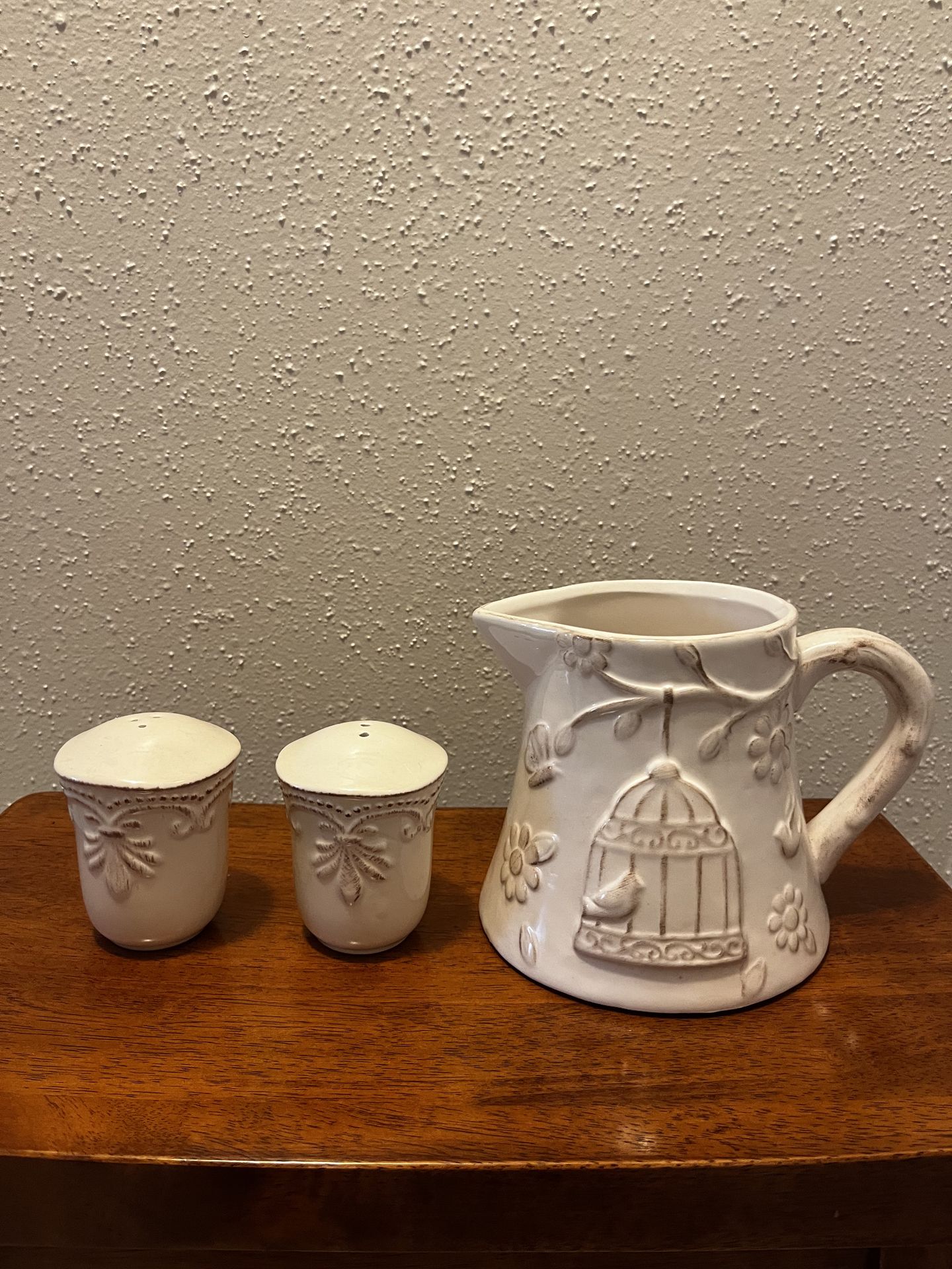 Ceramic Pitcher and Shakers Set
