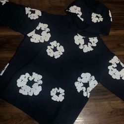 NAVY Denim Tear Hoodie 