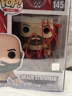 WWE BRAUN STROWMAN AUTO WITH COA