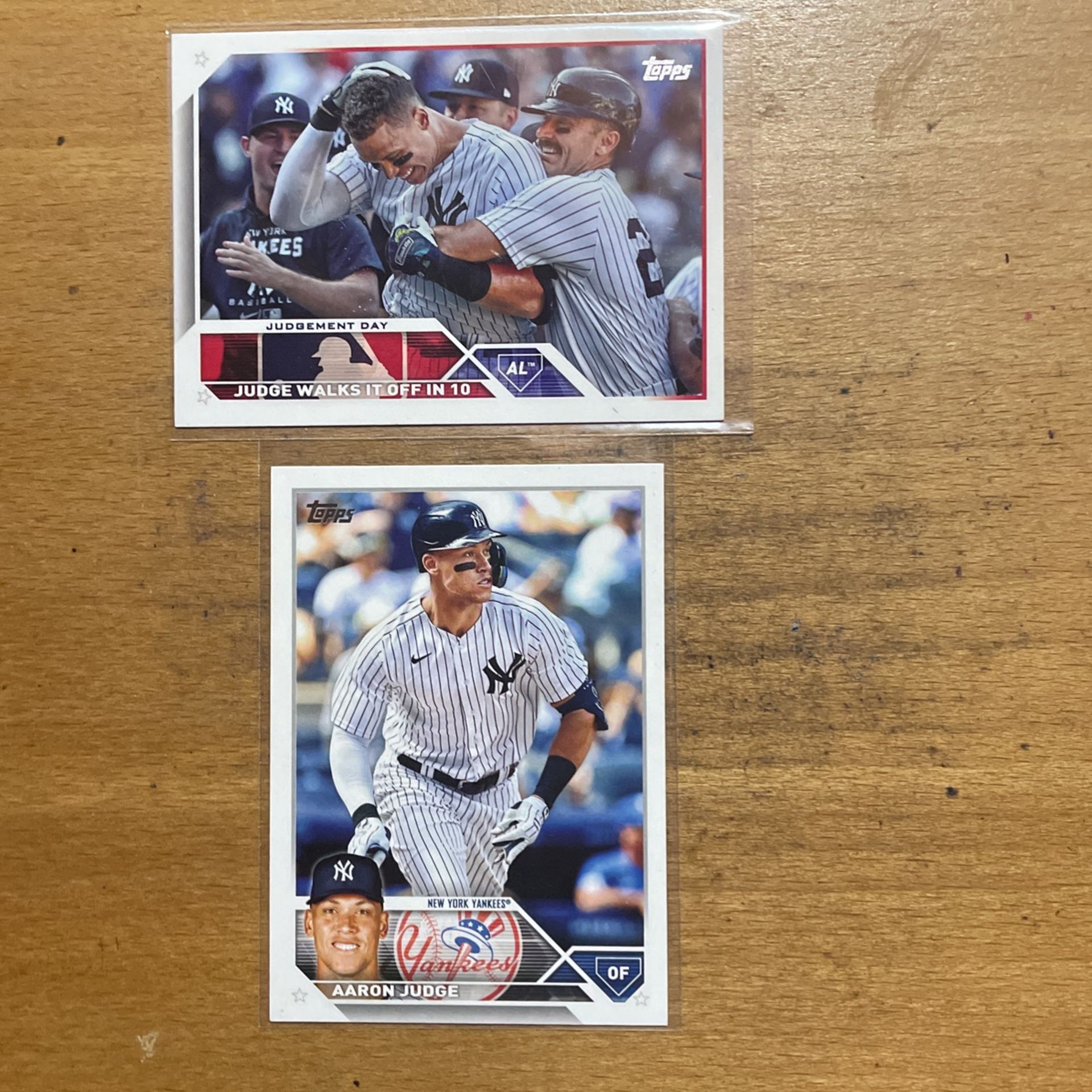 2023 TOPPS ARRON JUDGE 2 CARD LOT 