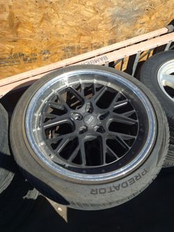 19" 5 Spoke ESR CS11 GLOSS GRAPHITE Wheel & Tire - Set
