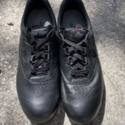 SAS Free Time Comfort Sneakers - Walking Shoes - Black Leather - Women’s Sz 7.5S