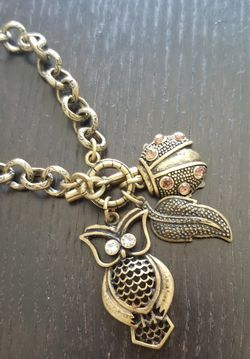 Toggle Bracelet Ladybug Owl Leaf