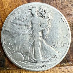 1939 Liberty Walking Silver Half Dollar 