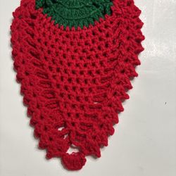 Crocheted Strawberry Pot Holder