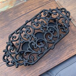 Sungmor Heavy Duty Cast Iron Teapot Dish Warmer Stable Holder for Tealight Stand | Tealight Warmer Decorative Stove for Villa Yard Balcony-Flower Shap