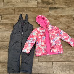 Girls Pink Platinum Snowsuit 