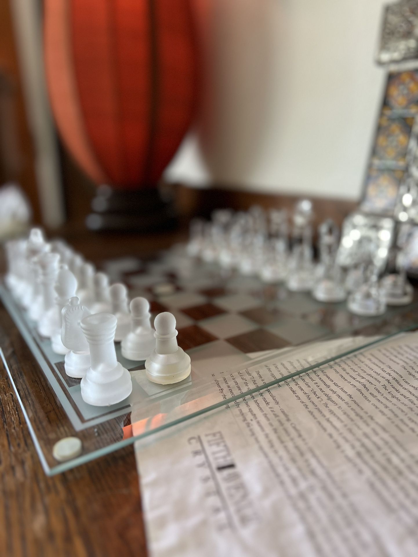 Fifth Ave Crystal Chess & Checkers Set