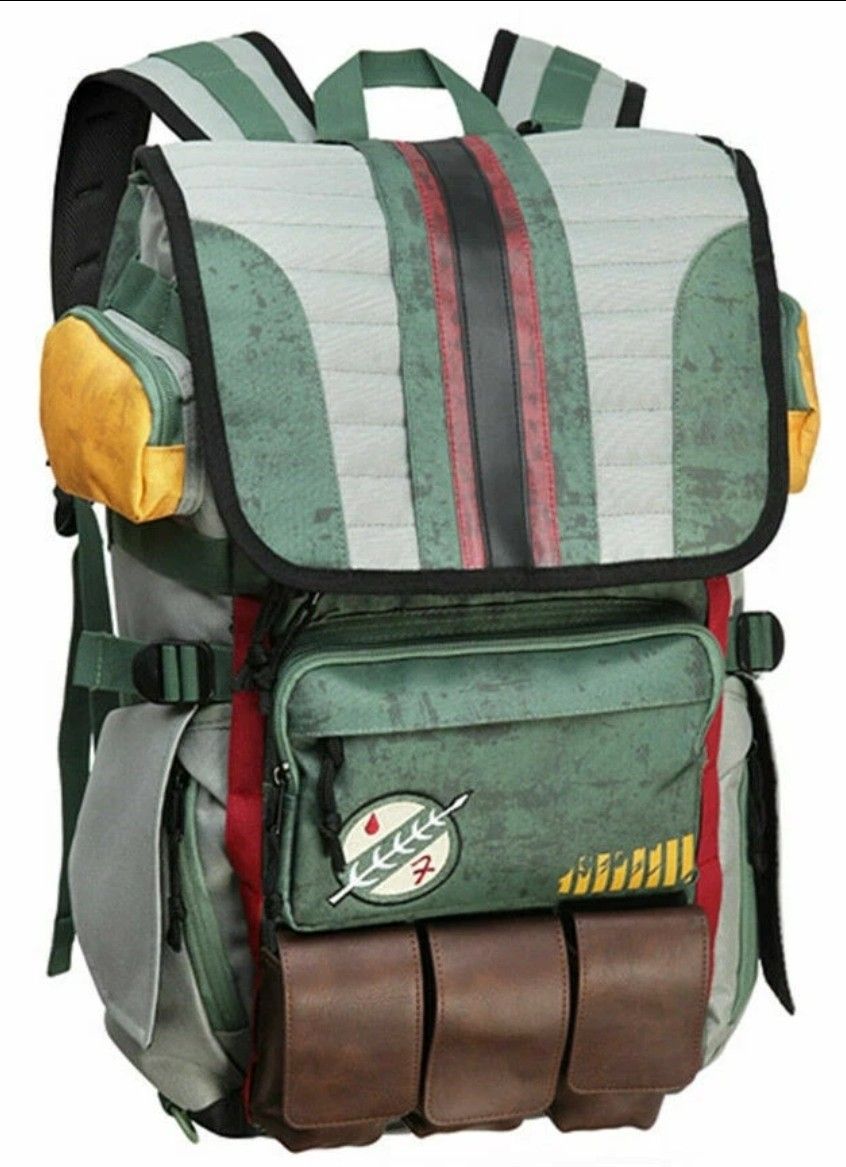 Star Wars Boba Fett Mandalorian Armor Men Casual Travelling Bag Backpack