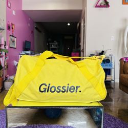 💛 Glossier Yellow Canvas Duffle Bag