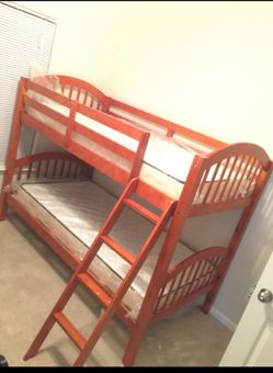 TWIN/TWIN BUNK BED WITH 2 MATTRESSES INCLUDED NEW