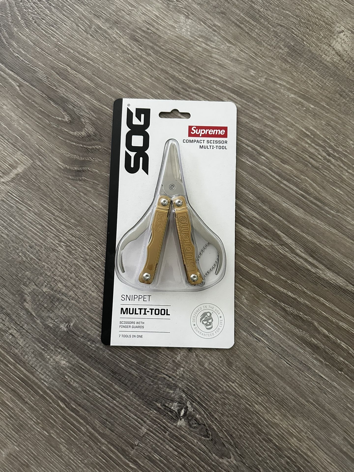 Brand New Supreme SOG Snippet Multi Tool Gold Color