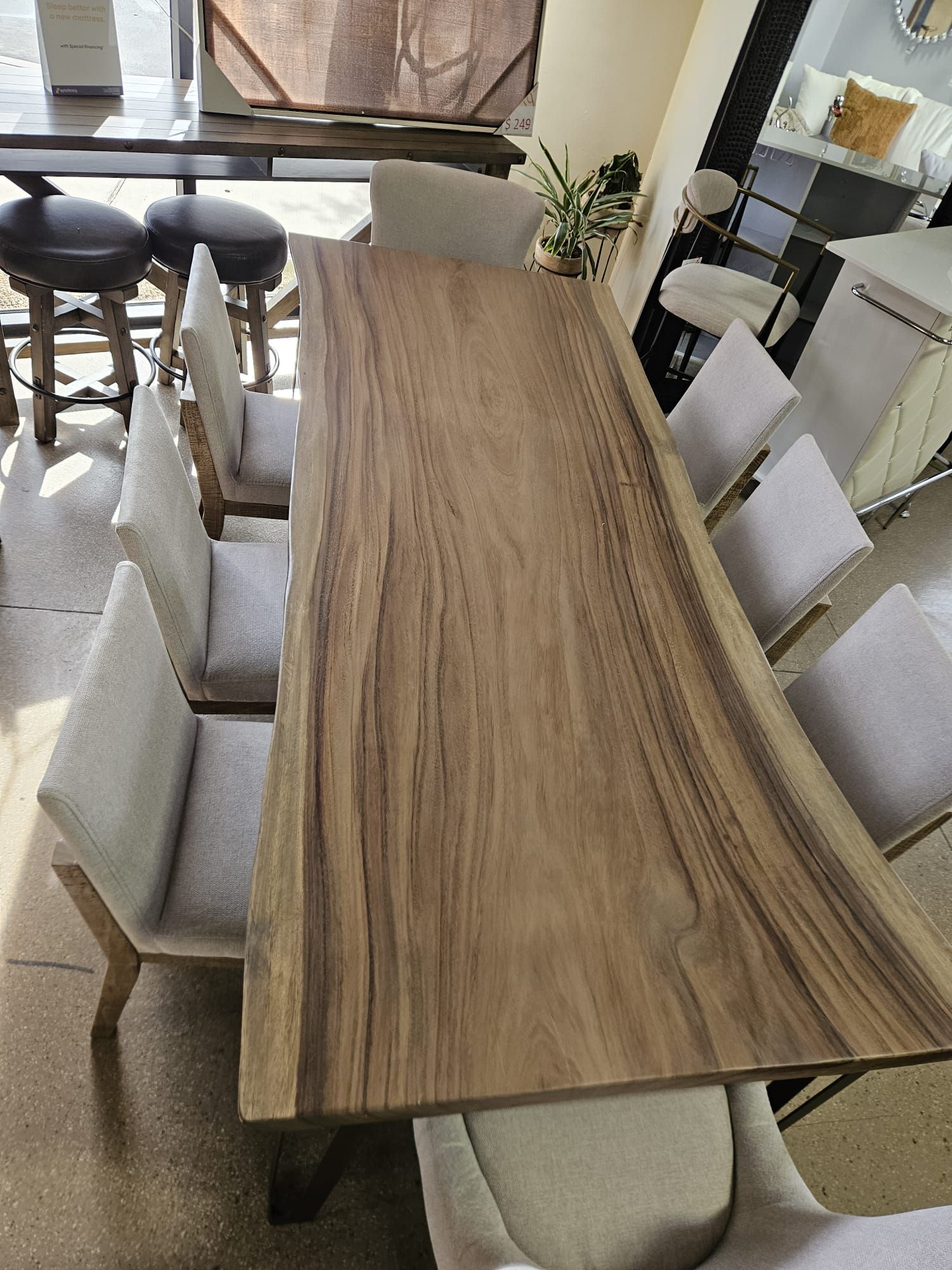 Chair Natural Live Edge Dining Table Natural Live Edge Solid Wood