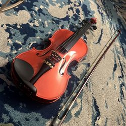 4/4  red metallic  violin student violin