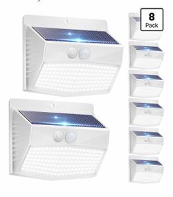 8pk Solar Lights Outdoor Motion Sensor