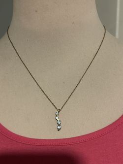 925 Sterling Silver CZ Pendant 18" Chain Necklace