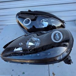 00-06 Mercedes Benz S Class W220 LED DRL Projector Headlights Luces Focos Micas Faros Faroles Headlamps