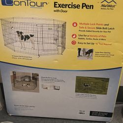 Dog Exercise Pen With Door 
