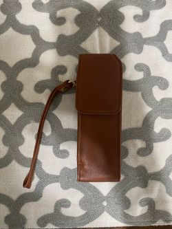 Vintage Coach Leather Flip Phone Glasses Wristlet Case