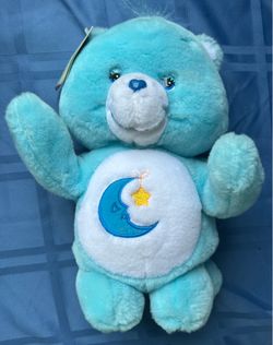 Care Bears 12” Bedtime Bear Kneeling Praying Talking Blue 2003 Works Prayer