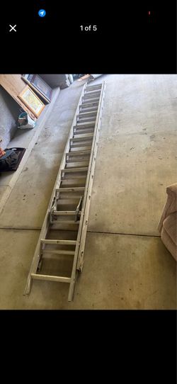 24 ft. Aluminum Extension Ladder (23 ft. Reach Height) with 250 lb. Load Capacity Type l Duty Rating
