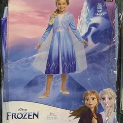 New Disney Frozen Princess Elsa girls size 4/6X costume 