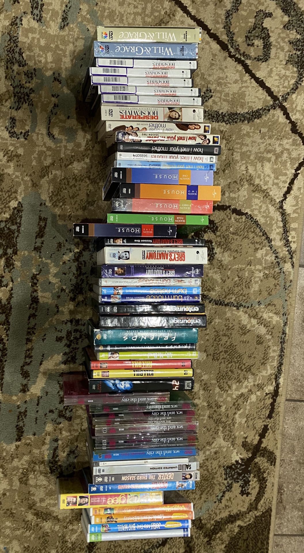 DVD Collections - 15 TV Programs - FRIENDS - HOUSE - WILL AND GRACE - GREYS ANATOMY and more