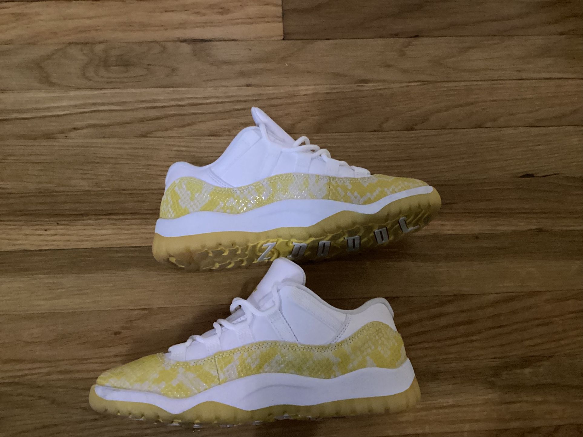 Size 3 - Air Jordan 11 Low Yellow Snakeskin W