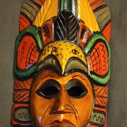 Hand Carved Aztec/mayan Mask
