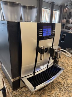 Jura Giga X7 Espresso Coffee machine with Cool Control fridge.