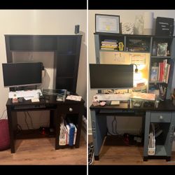 Computer Desk with Hutch and Shelving