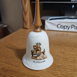 M.I. Hummel "Eventide" Porcelain Bell Wooden Handle