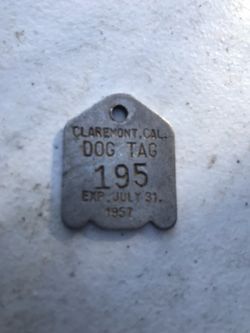 Memorabilia 1957 Claremont Ca
